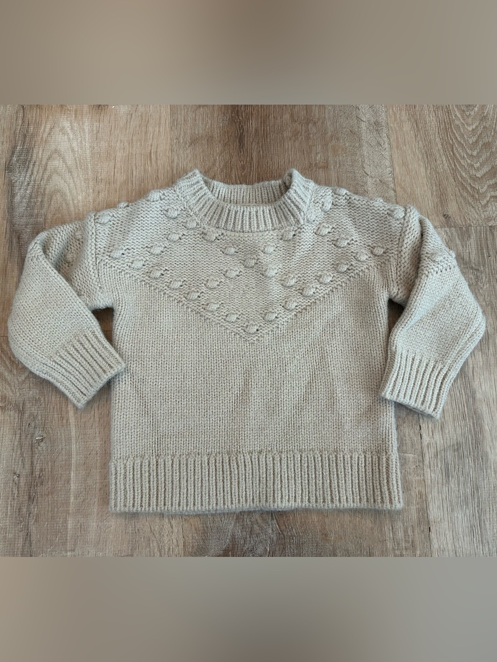 Rylee + Cru Blush/Taupe Crewneck Baby Sweater
